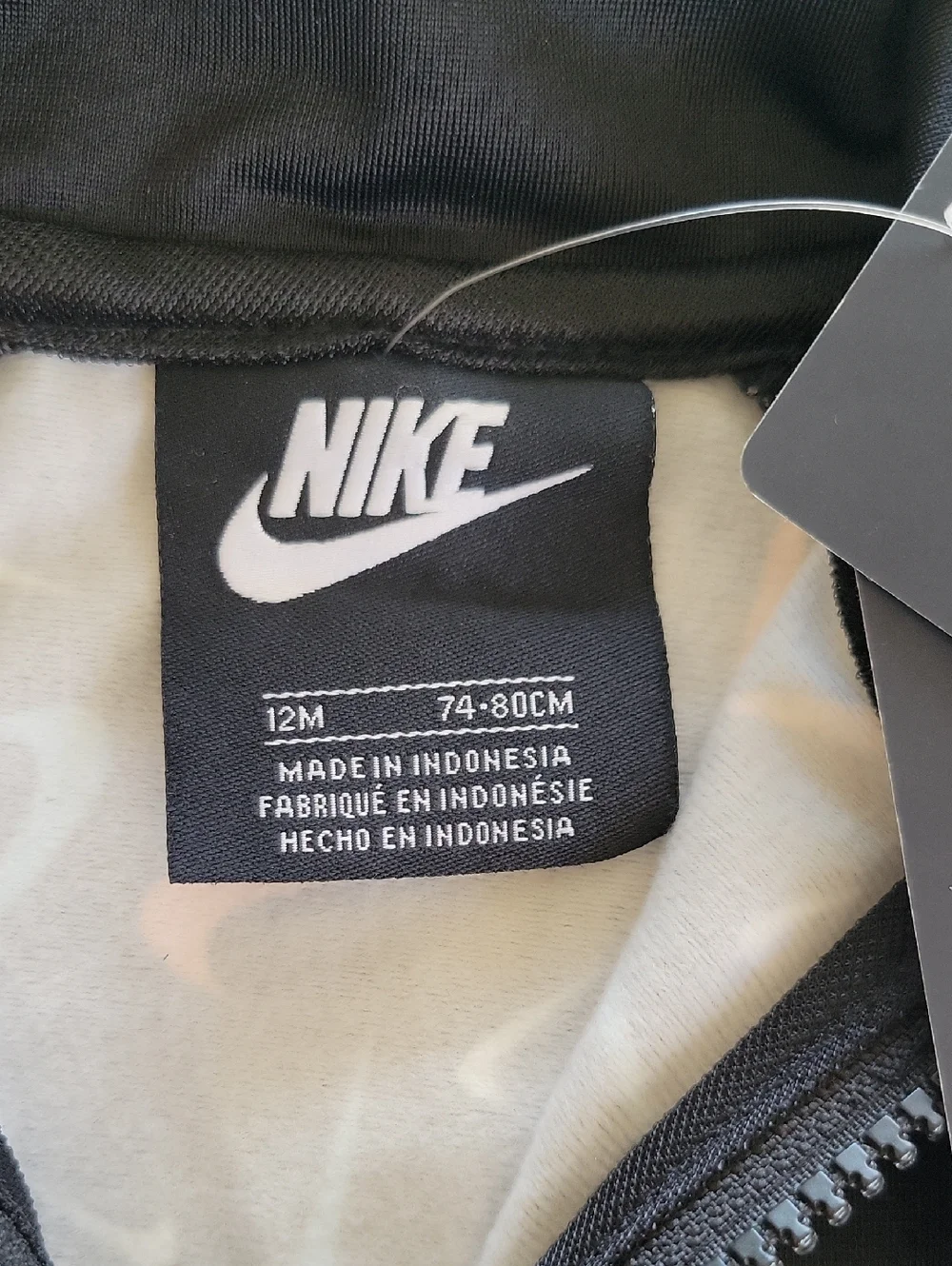 Baby Boys Nike 2 Pieces Set Sweatpants Nike Zipper Jacket For Boys 12month Black - Picture 2 of 8